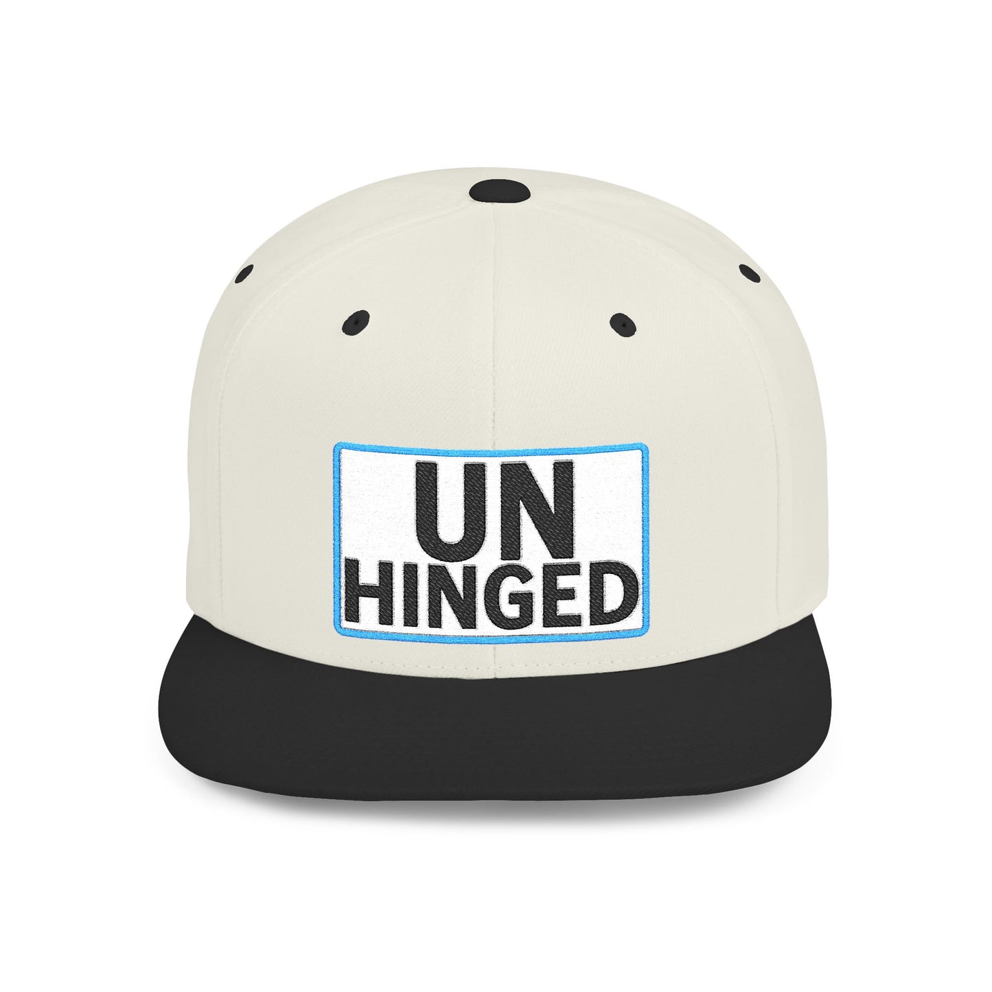 UNHINGED Embroidered Snapback Hat | Funny Statement Cap | Bold Streetwear Flat Bill | Dark Humor Gift