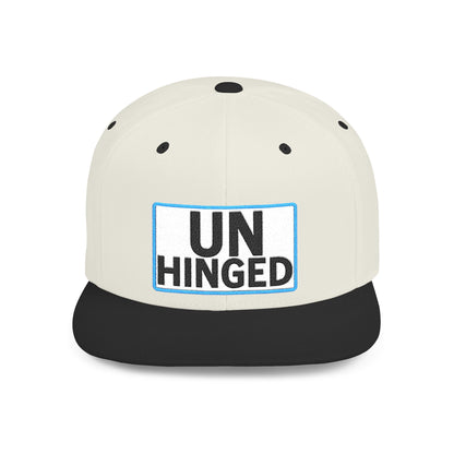UNHINGED Embroidered Snapback Hat | Funny Statement Cap | Bold Streetwear Flat Bill | Dark Humor Gift