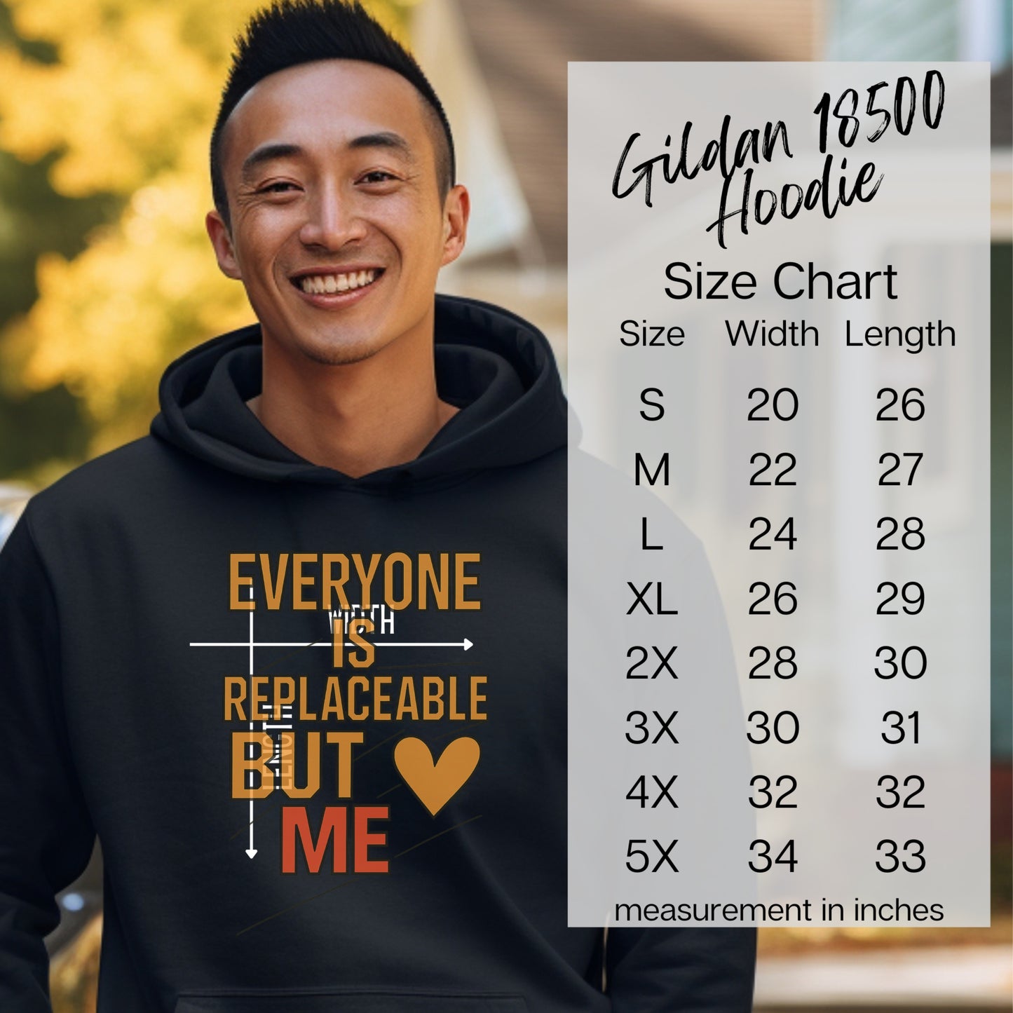 Everyone Is Replaceable But Me With Heart Alpha Edge Hoodie