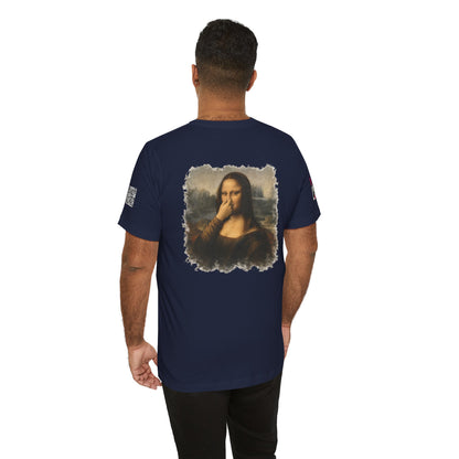 Something Smells Like Bullshit Graphic T-Shirt | Mona Lisa Parody Tee