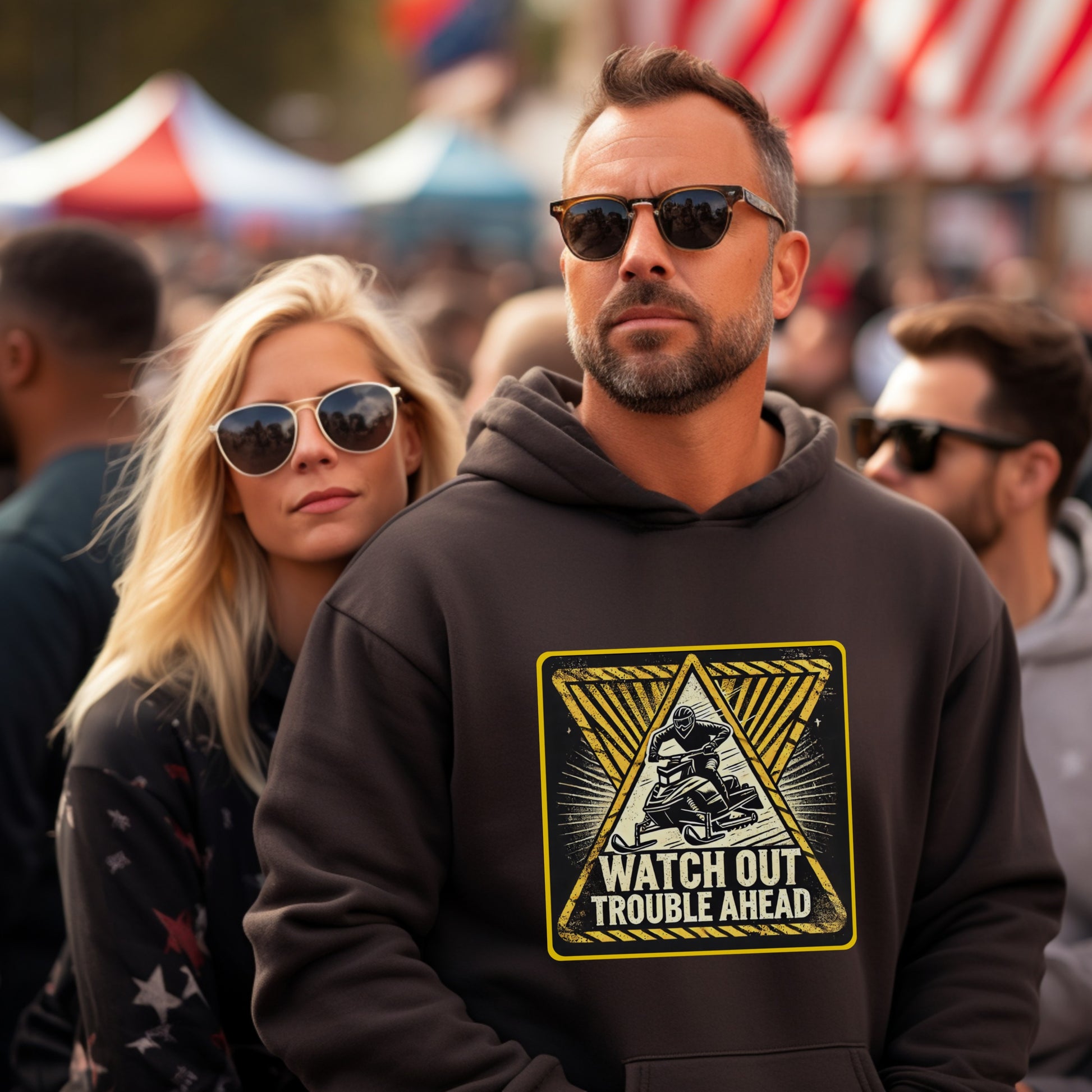 Watch Out Trouble Ahead Graphic Hoodie product