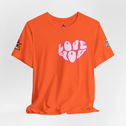 Love You Graphic T-Shirt | Heart Graphic Tee | Cute Retro Streetwear Shirt