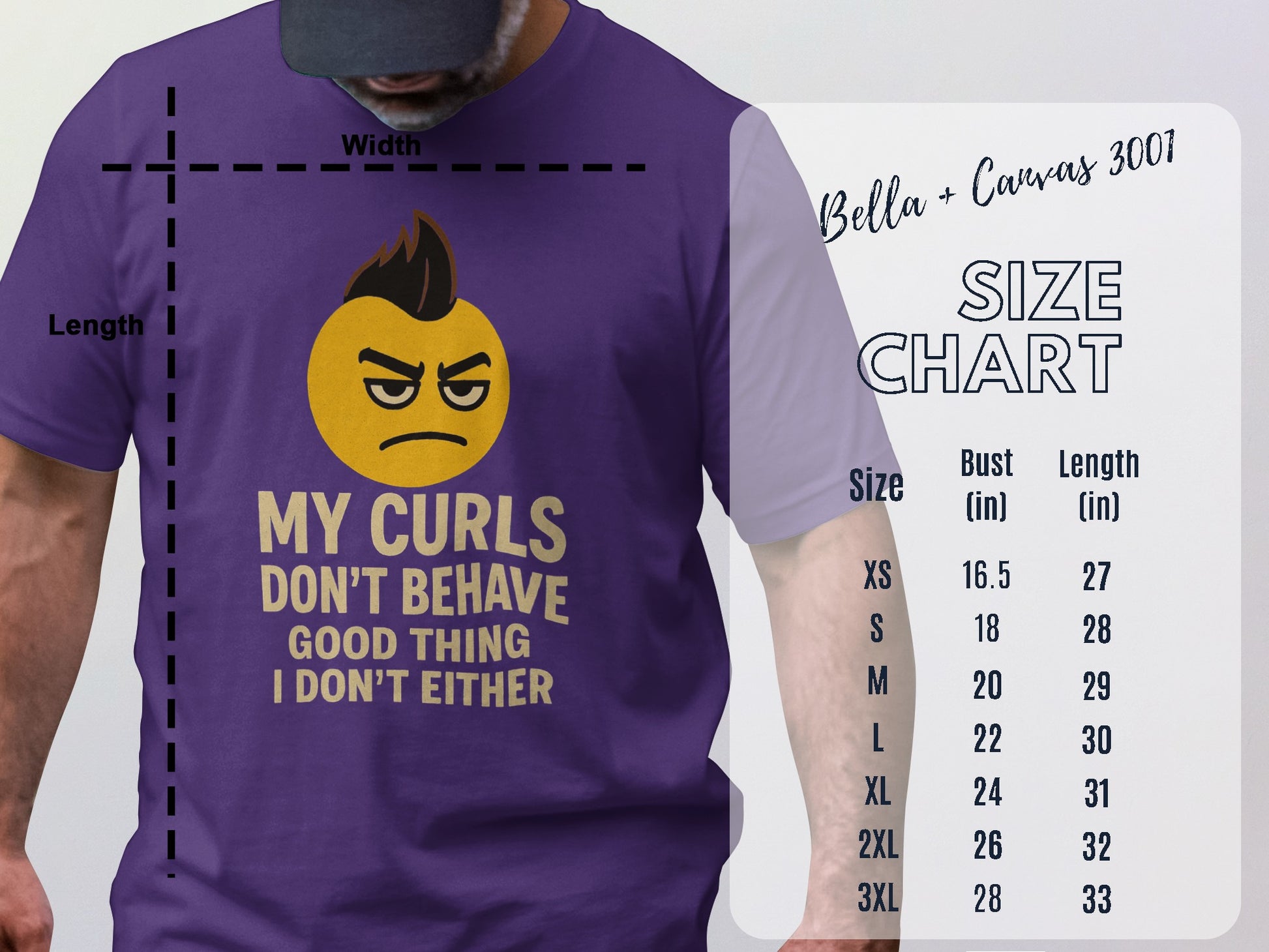 My Curls Don't Behave Purple Shirt product type