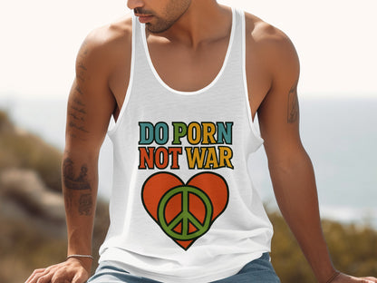 Do Porn Not War Peace Sign Design Tank Top Product