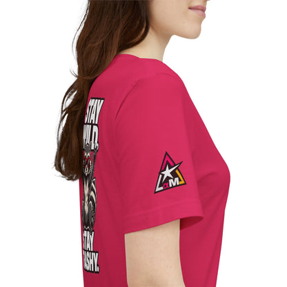 Stay Wild, Stay Trashy – Funny Raccoon Graphic Tee