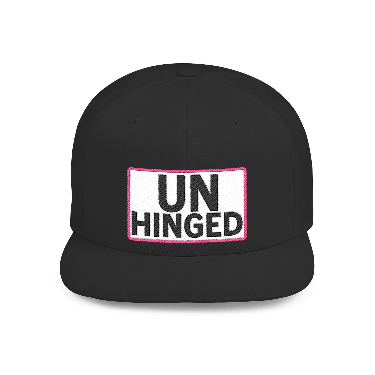UNHINGED Embroidered Snapback Hat | Funny Statement Cap | Bold Streetwear Flat Bill | Dark Humor Gift