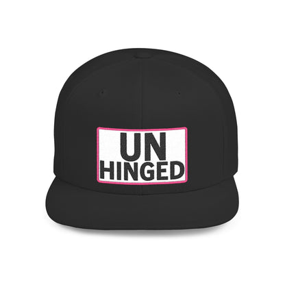 UNHINGED Embroidered Snapback Hat | Funny Statement Cap | Bold Streetwear Flat Bill | Dark Humor Gift