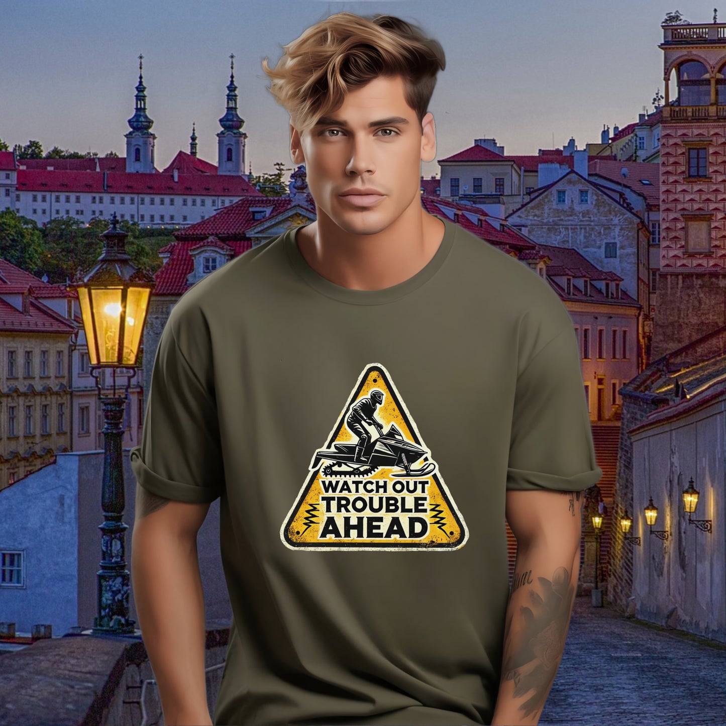Watch Out Trouble Ahead Graphic T-Shirt product