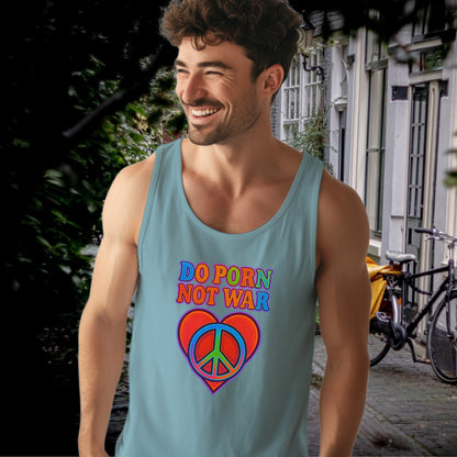 Do Porn Not War Peace Sign Heart Tank Top product