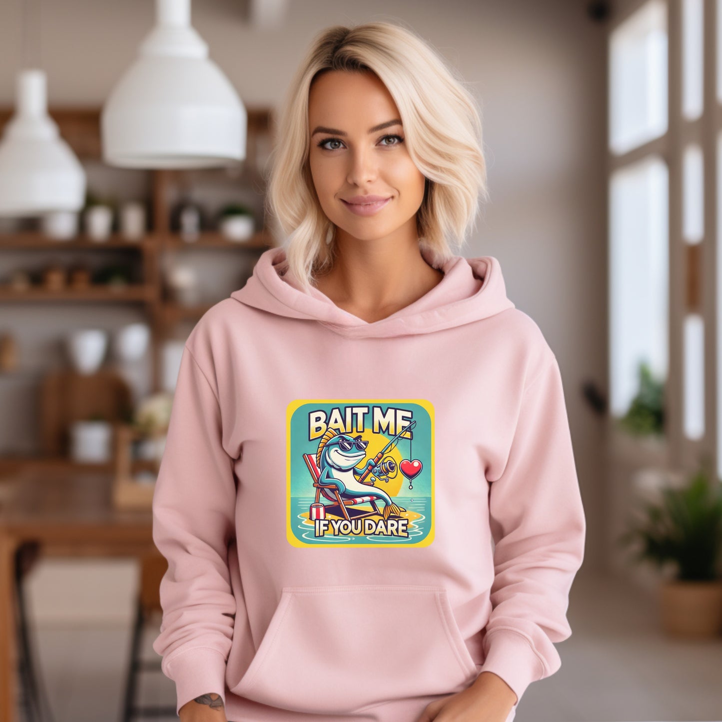 Bait Me If You Dare Pink Hoodie Product