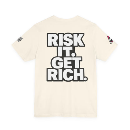 Risk It. Get Rich. – Bold Motivational Graphic Tee