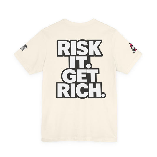 Risk It. Get Rich. – Bold Motivational Graphic Tee