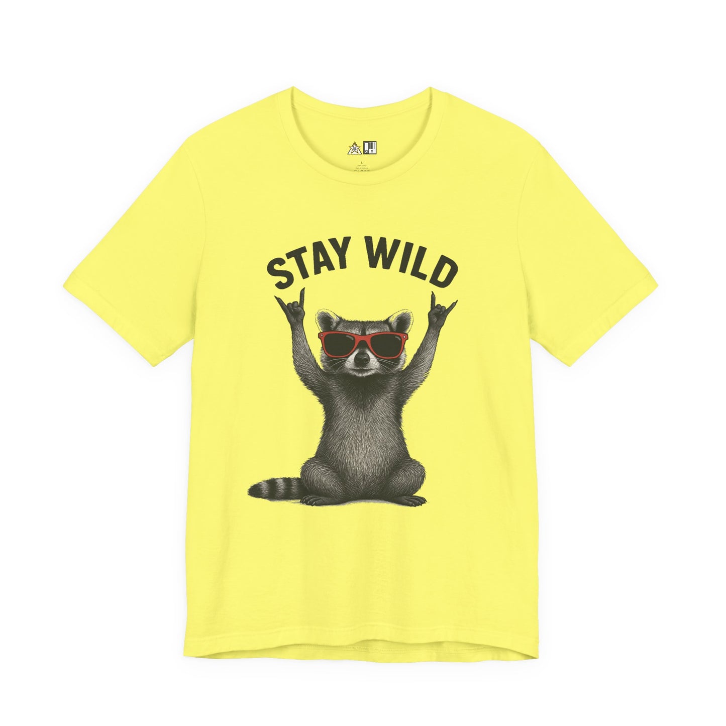 Stay Wild Raccoon Tee – Unisex Streetwear Graphic Tee