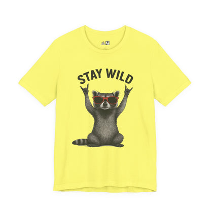 Stay Wild Raccoon Tee – Unisex Streetwear Graphic Tee