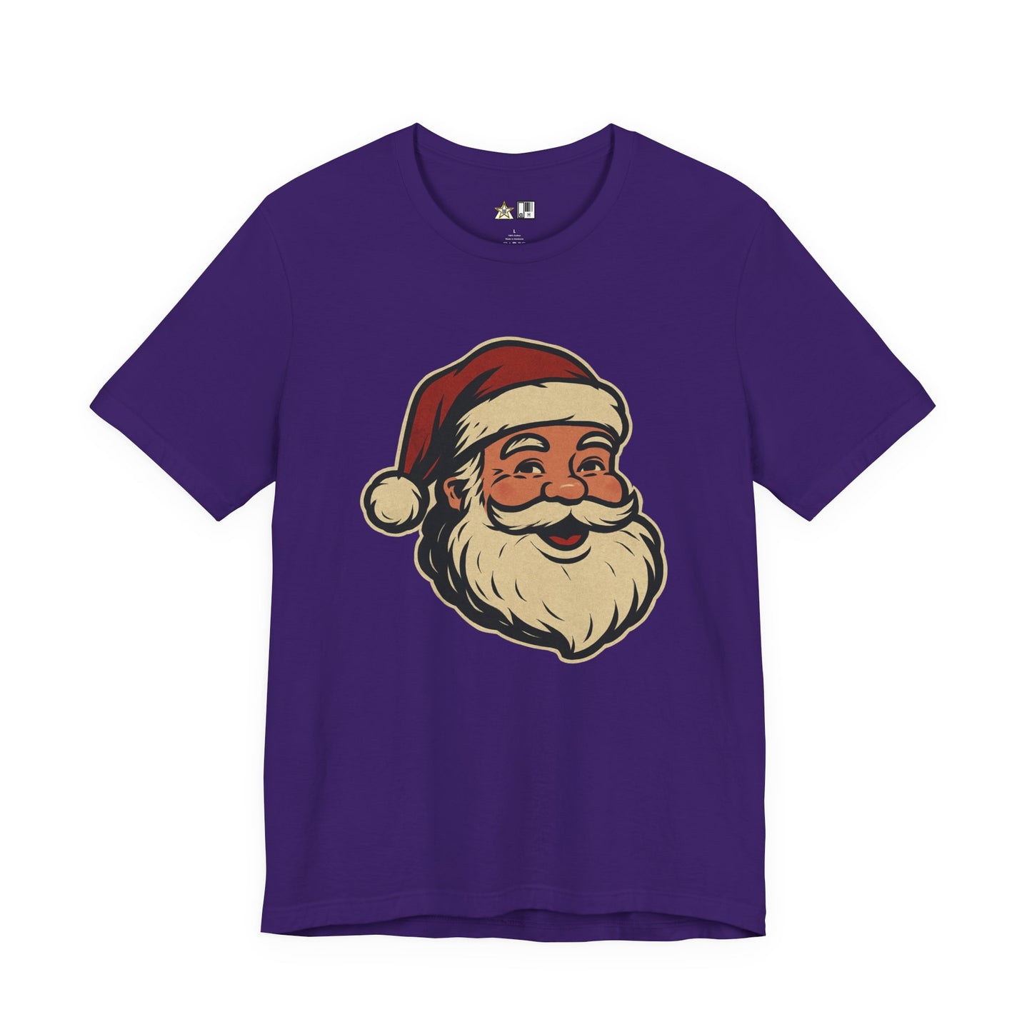 Classic Santa Smile – Vintage Unisex Christmas Graphic T-Shirt