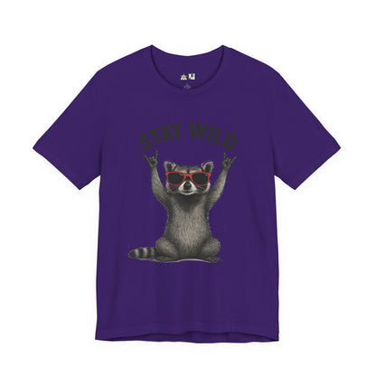 Stay Wild Raccoon Tee – Unisex Streetwear Graphic Tee