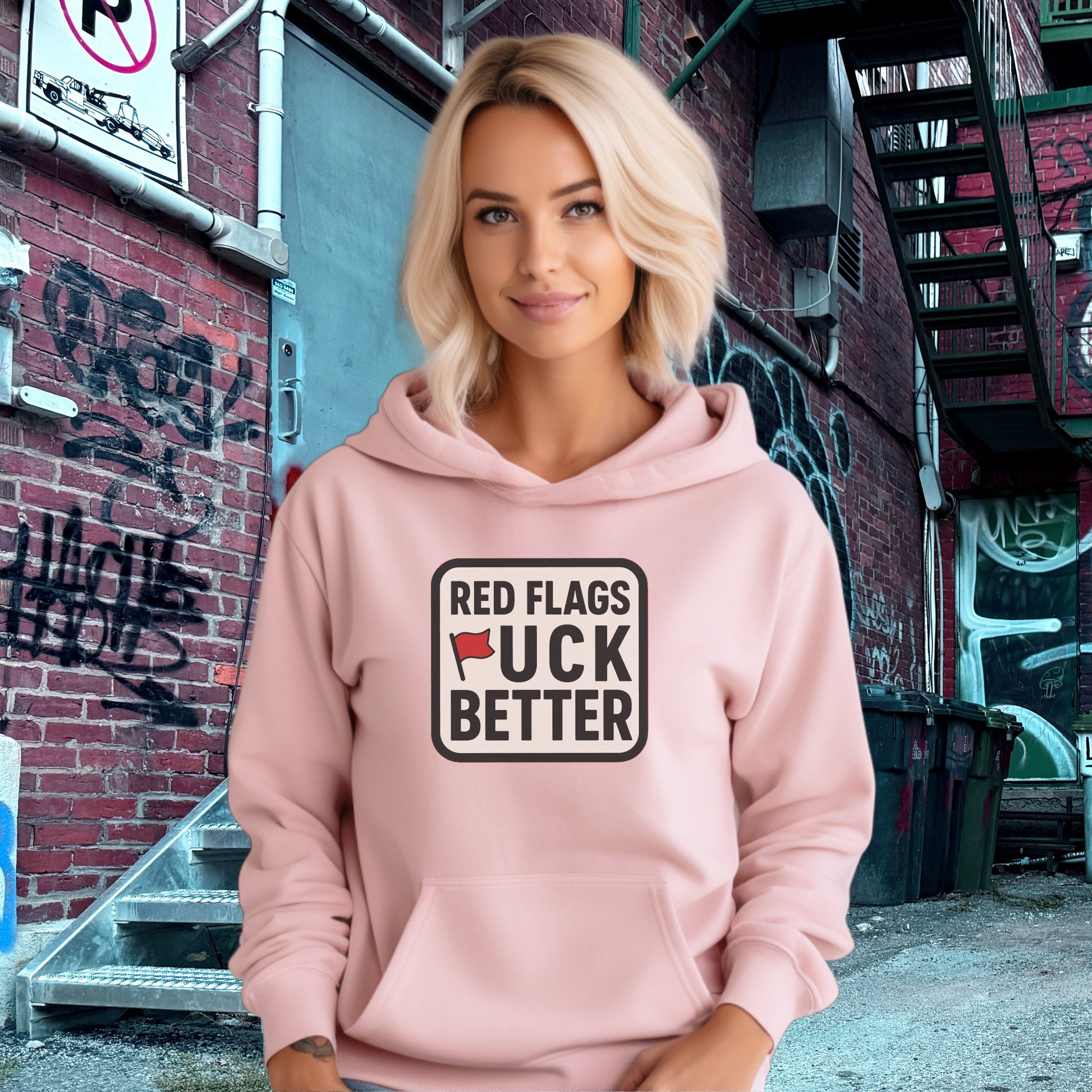 Red Flags Uck Better Slogan Hoodie
