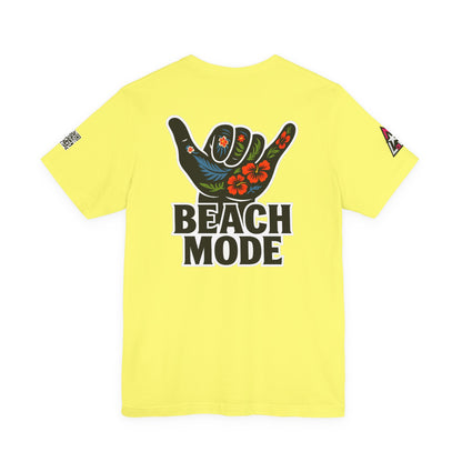 Beach Mode Graphic T-Shirt | Shaka Hand Tropical Tee | Summer Streetwear