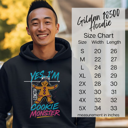 Yes I'm Length Width Cookie Monster Hoodie product type