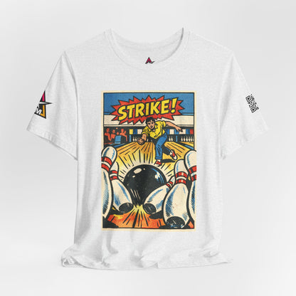 Strike Graphic T-Shirt | Bowling Streetwear Tee | Retro Bowling Shirt  STRIKE.