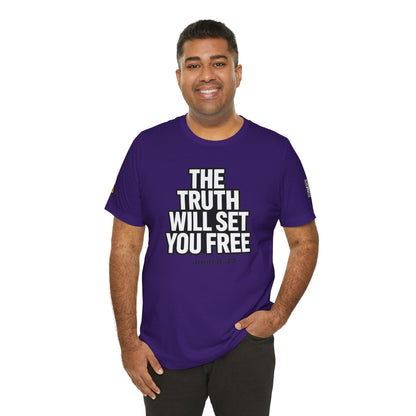 The Truth Will Set You Free Graphic T-Shirt | John 8:32 Bible Verse Tee | Christian Streetwear