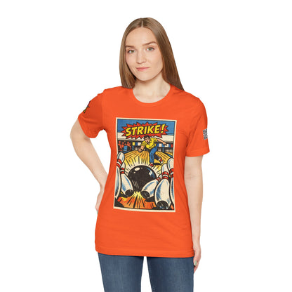 Strike Graphic T-Shirt | Bowling Streetwear Tee | Retro Bowling Shirt  STRIKE.