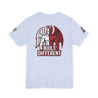 BUILT DIFFERENT Angel & Devil Graphic T-Shirt | Duality Streetwear Tee | Bold Unisex Statement Shirt