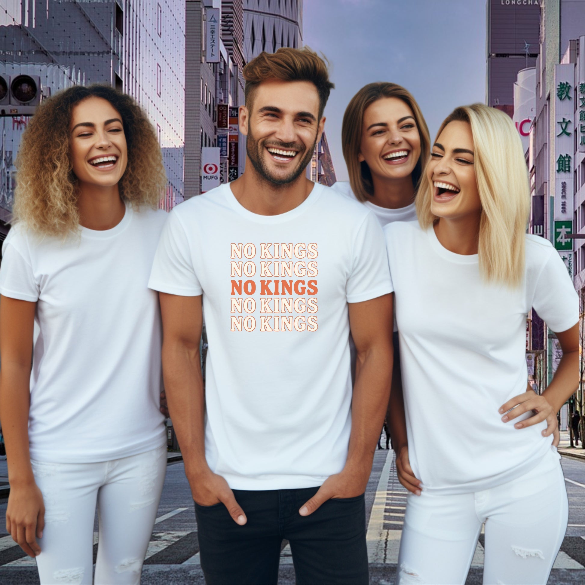 Trendy No Kings Slogan Unisex T-Shirt Product