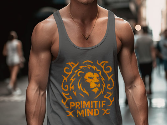 Primitif Mind Lion Design Men's Sleeveless Shirt product