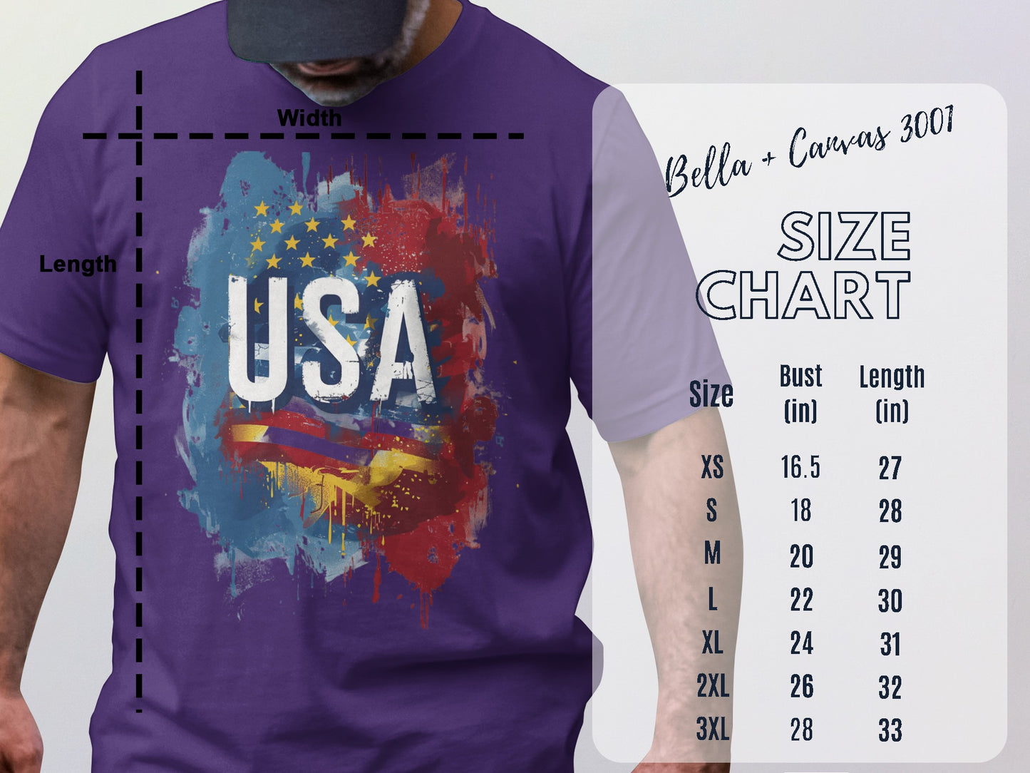 Bold USA Patriotic Graphic T-shirt product type