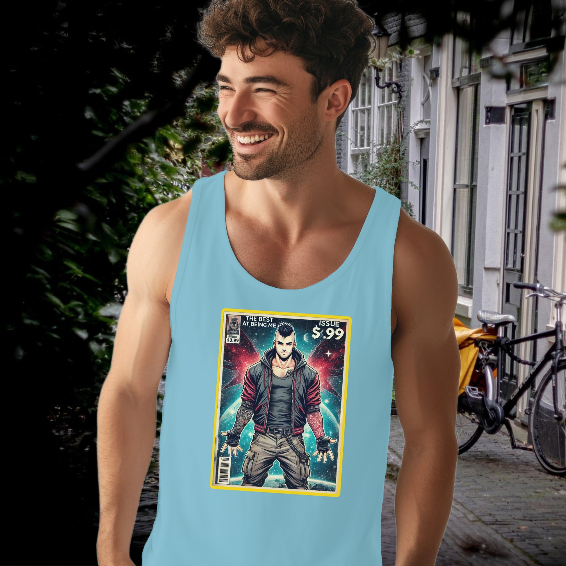 Comic Book Cover Printed Men's Tank Top product type