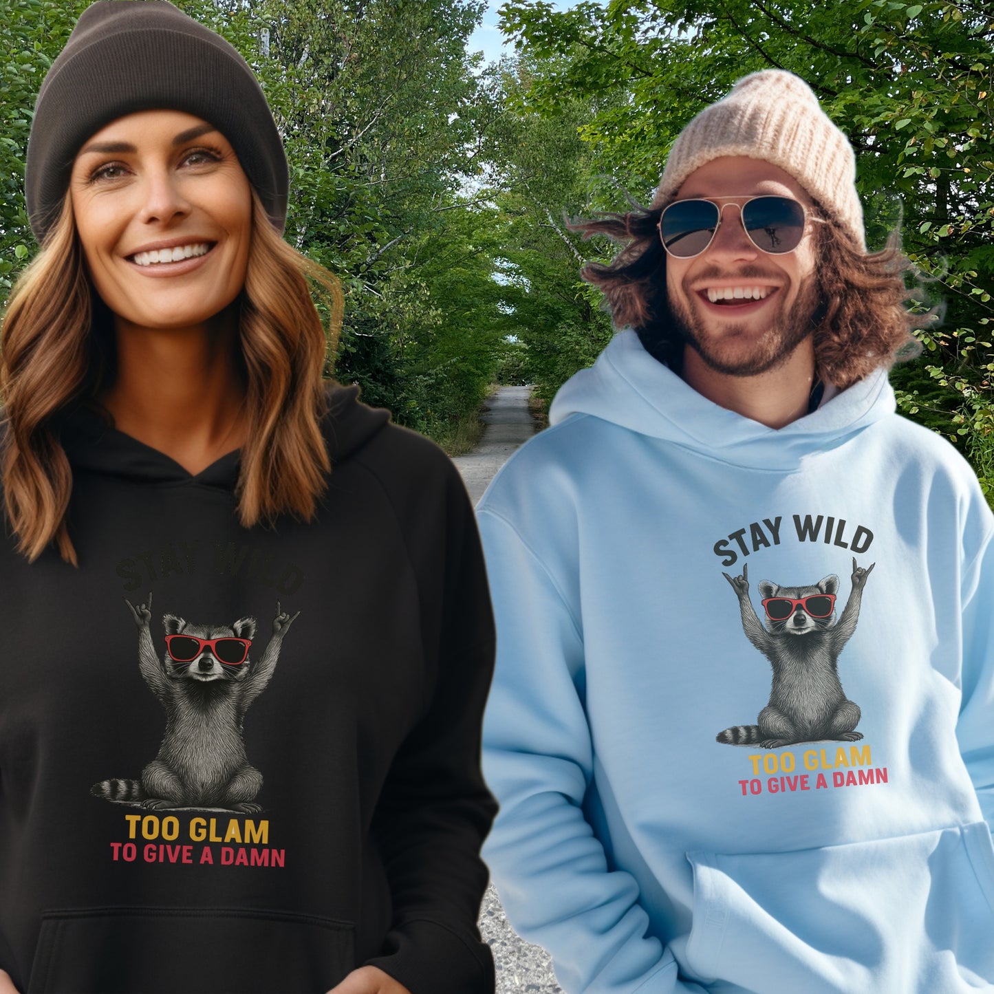 Trendy Stay Wild Too Glam Graphic Hoodie