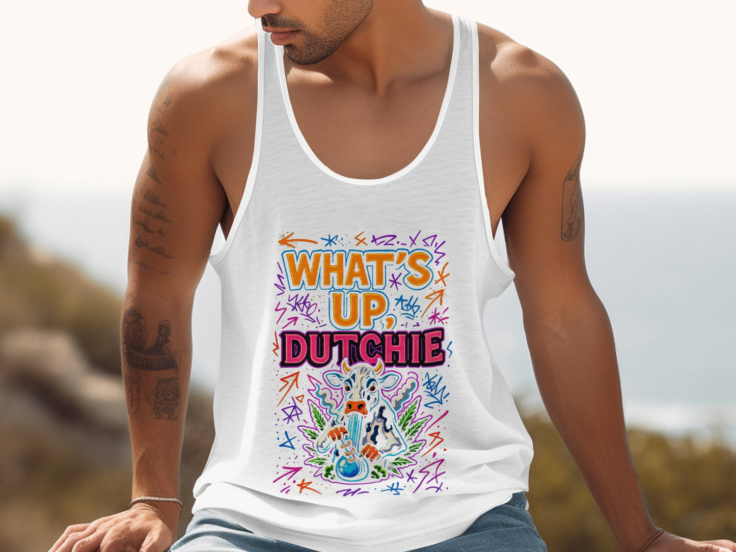 What's Up Dutchie Graphic Print Tank Top product