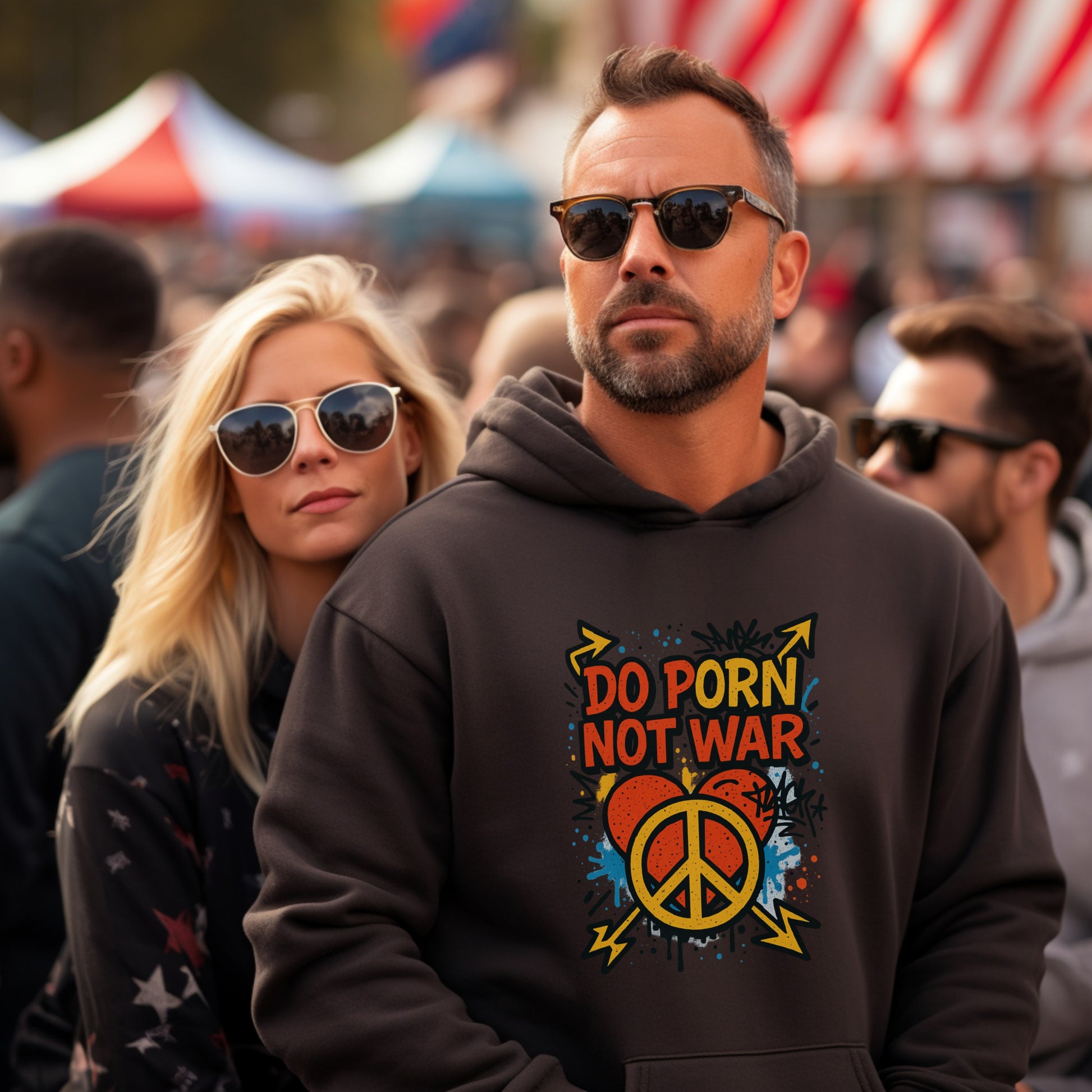 Do Porn Not War Peace Graphic Hoodie product