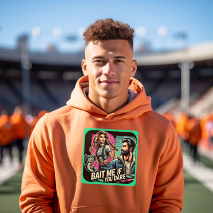 Bait Me If You Dare Design on Orange Hoodie product