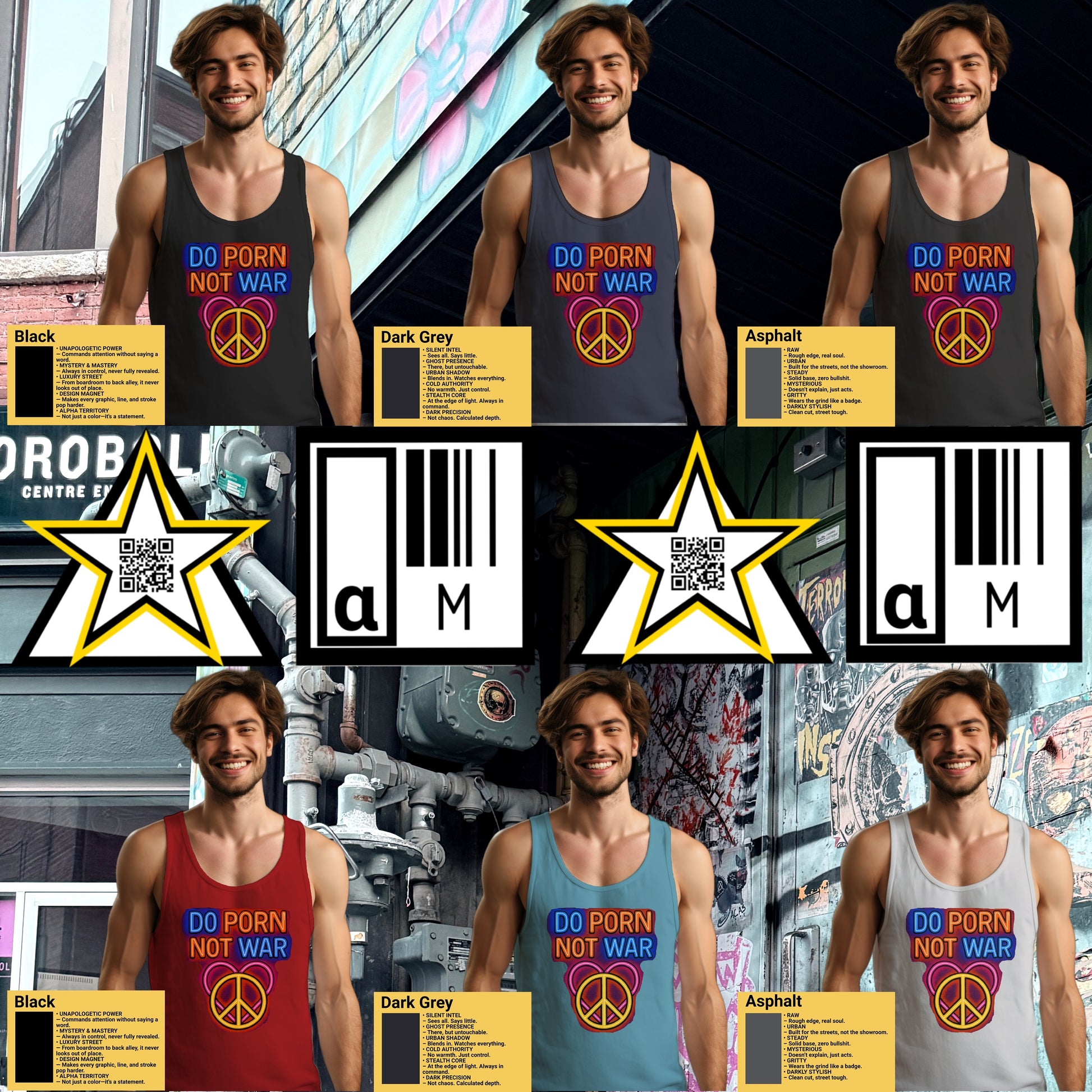 Do Porn Not War Peace Symbol Tank Top product
