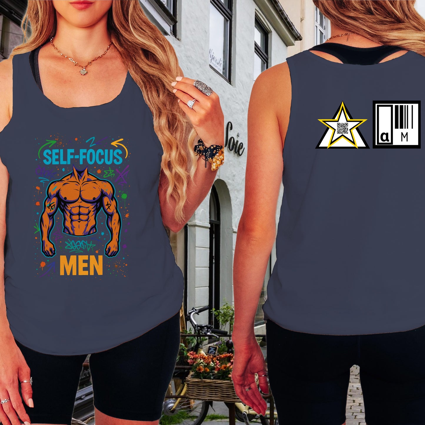 Self-Focus Muscle Graphic Men's Athletic Shirt product type