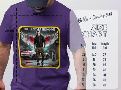 Stylish Purple Angel Wing Street Wear T-Shirt product