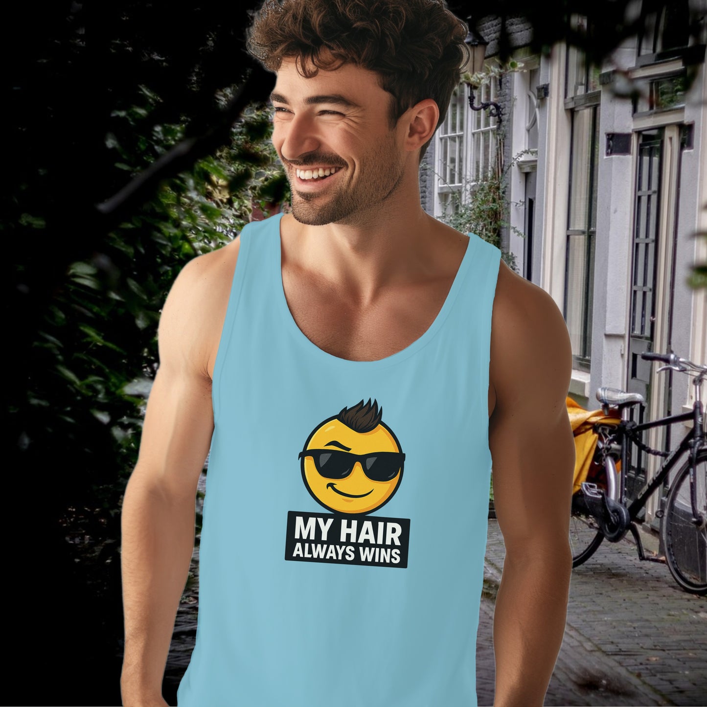 My Hair Always Wins Graphic Tank Top Product Type