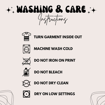 Washing and Care Instructions Guide product