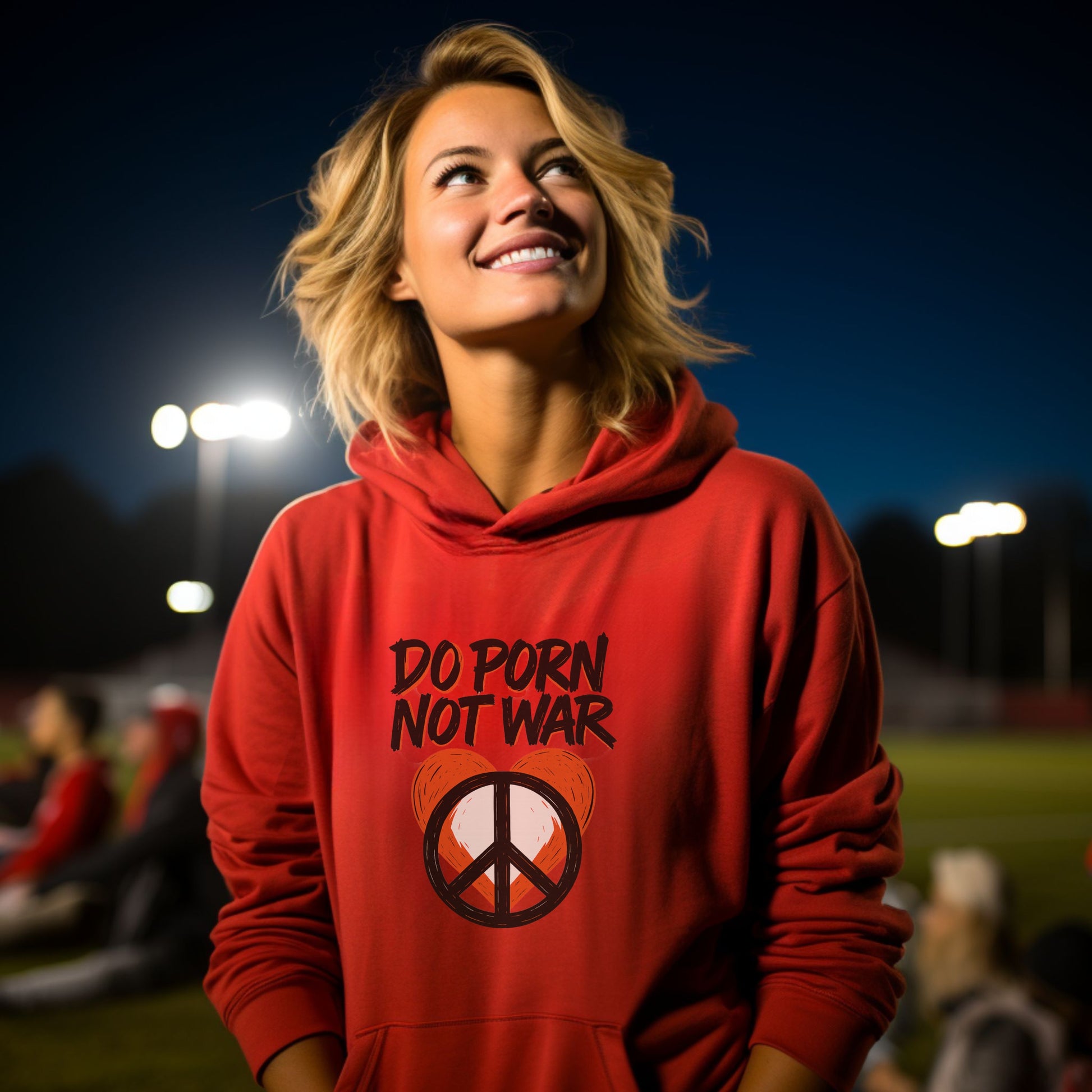 Do Porn Not War Graphic Hoodie Bold Statement product