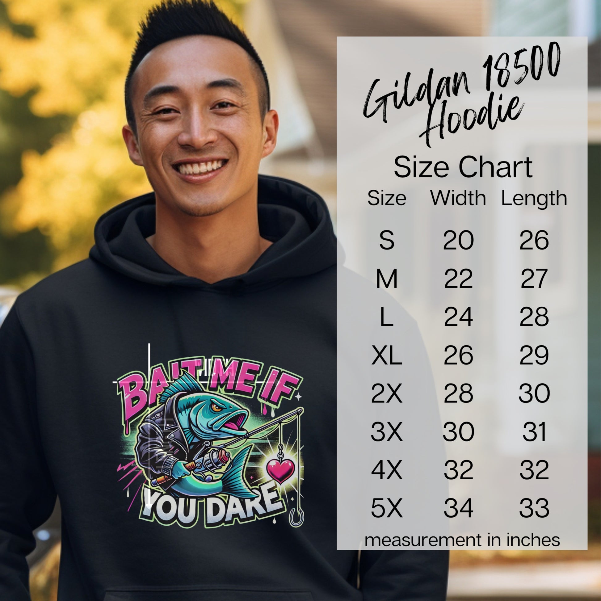 Bait Me If You Dare Gildan 18500 Hoodie product