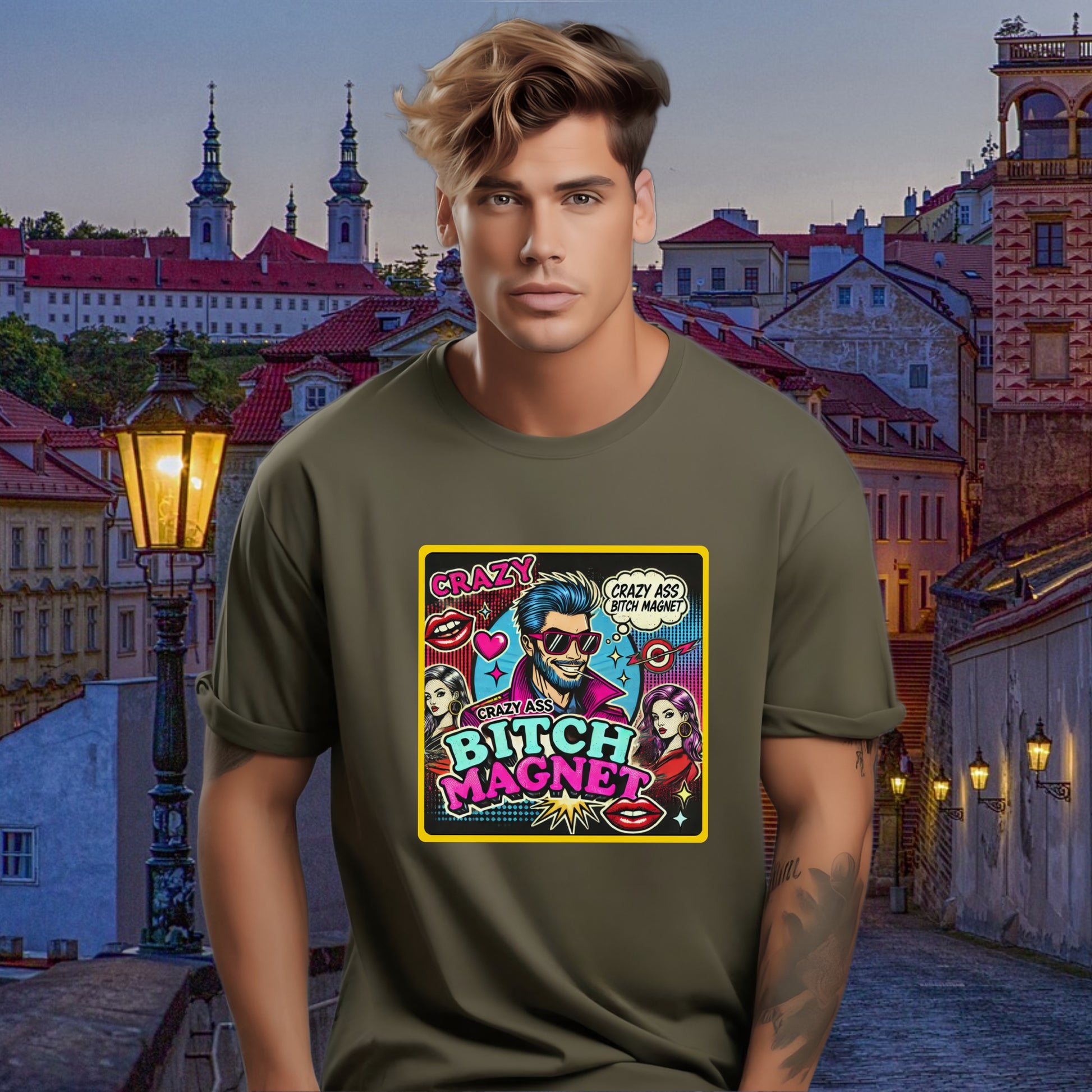 Crazy Ass Bitch Magnet Crazy Ass Hot Model Shirt product type