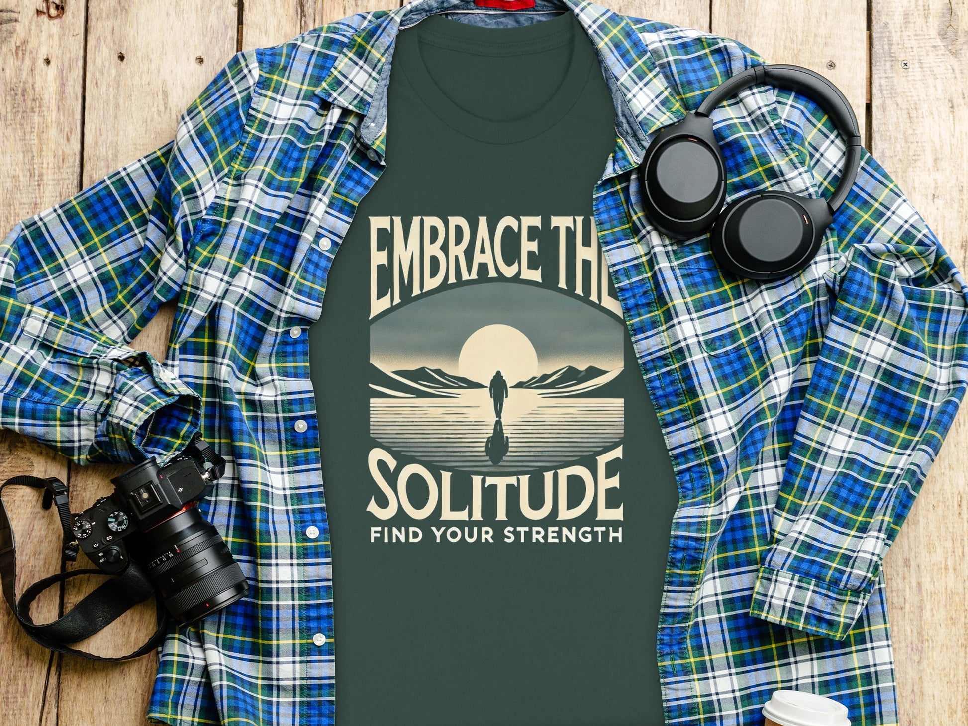 Embrace The Solitude Find Your Strength Graphic product