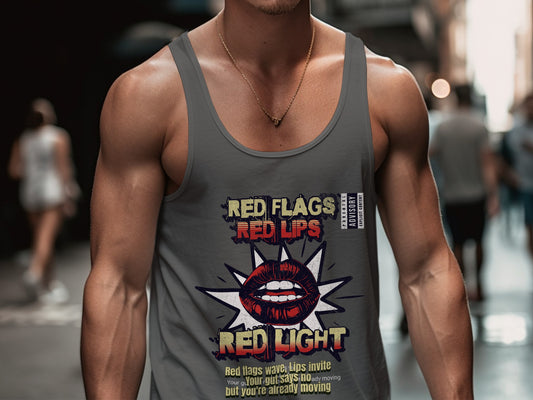 Red Flags Red Lips Red Light Tank Product