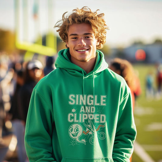 Single And Clipped Graphic Green Hoodie product