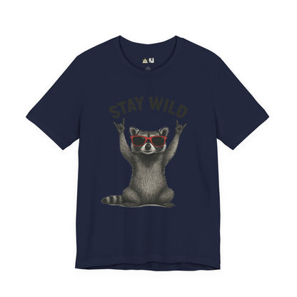 Stay Wild Raccoon Tee – Unisex Streetwear Graphic Tee