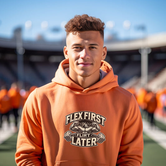 Flex First Flirt Later Graphic Hoodie product type