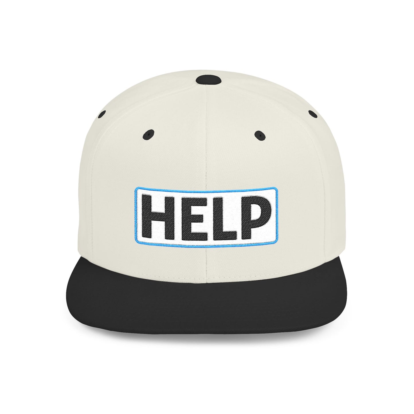 HELP Embroidered Snapback Hat | Funny Trucker Cap | Sarcastic Streetwear Hat | Festival & Everyday Cap Gift