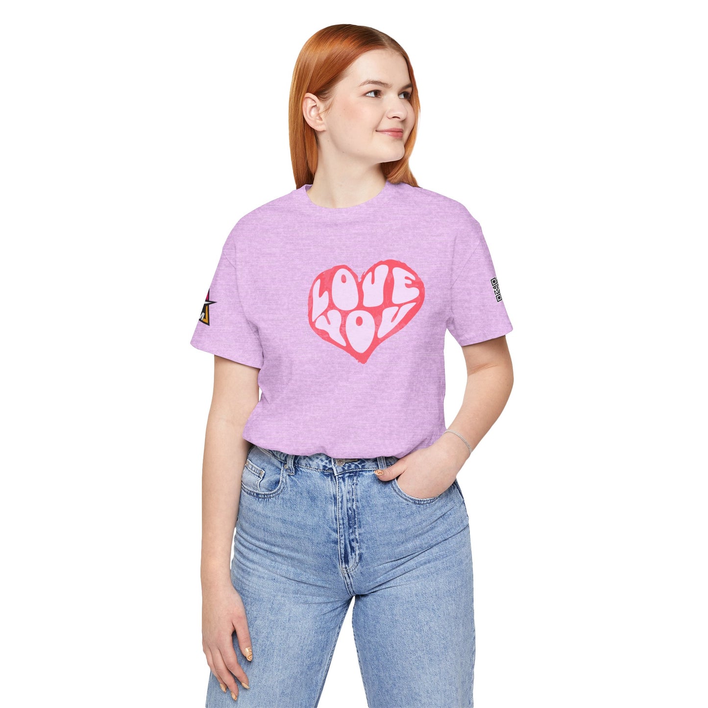 Love You Graphic T-Shirt | Heart Graphic Tee | Cute Retro Streetwear Shirt